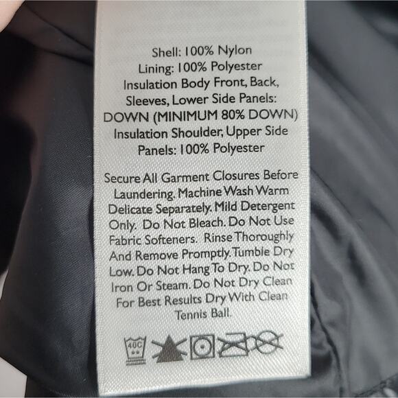 Eddie Bauer Trinity Feather Down Filled Black Parka, size XL - Picture 7 of 8